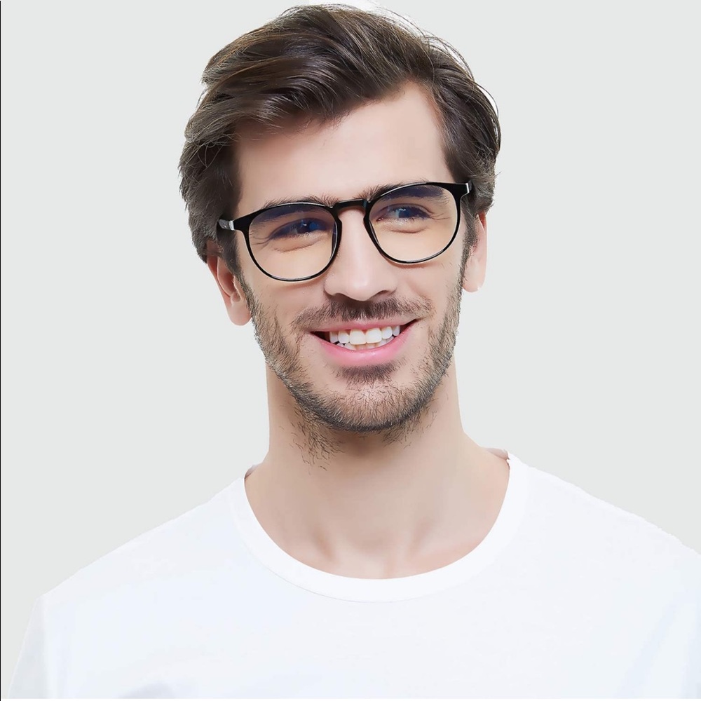 FEIYOLD Blue Light Blocking Glasses Women/Men,Retro Round Anti Eyestrain Glasses